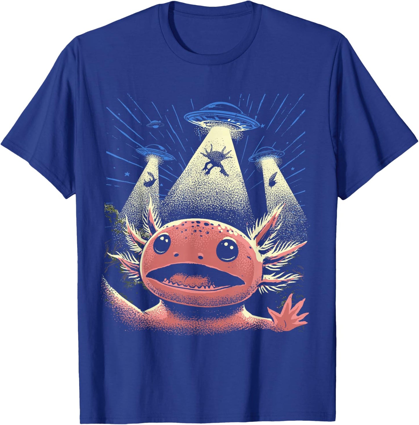 Alien Axolotl Shirt Invasion Axolotl Selfie UFO Abduction T-Shirt - T-Shirt | Royal