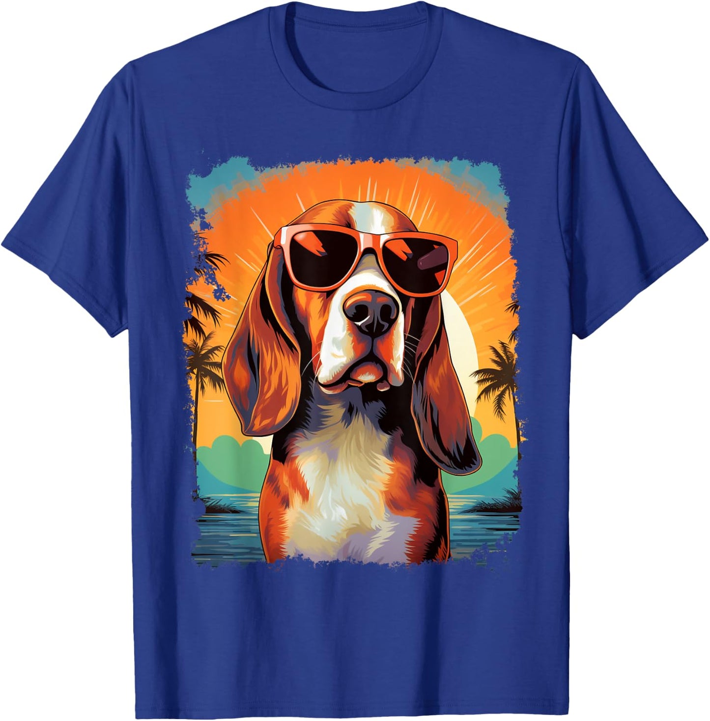 Beagle Hawaiian T-Shirt - T-Shirt | Royal