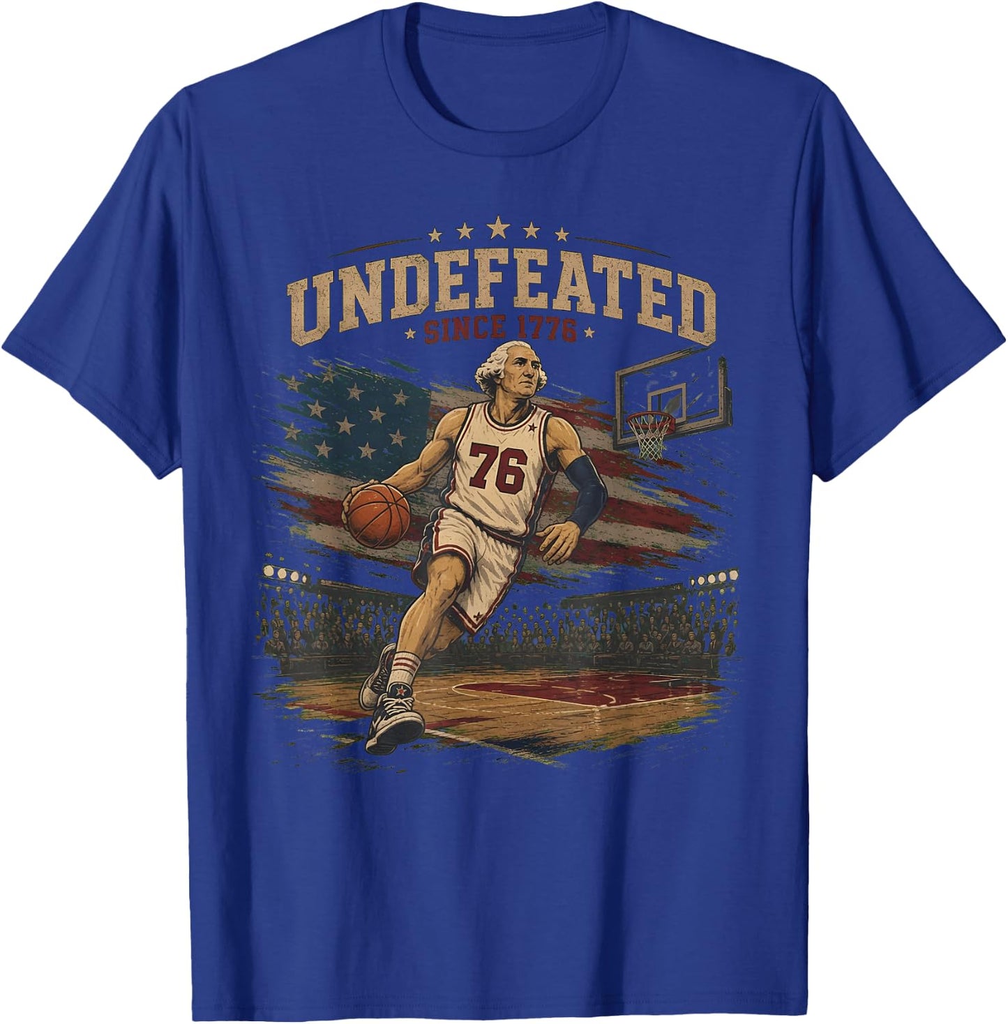 Undefeated Since 1776 America 4th of July Independence Day T-Shirt - T-Shirt | Royal