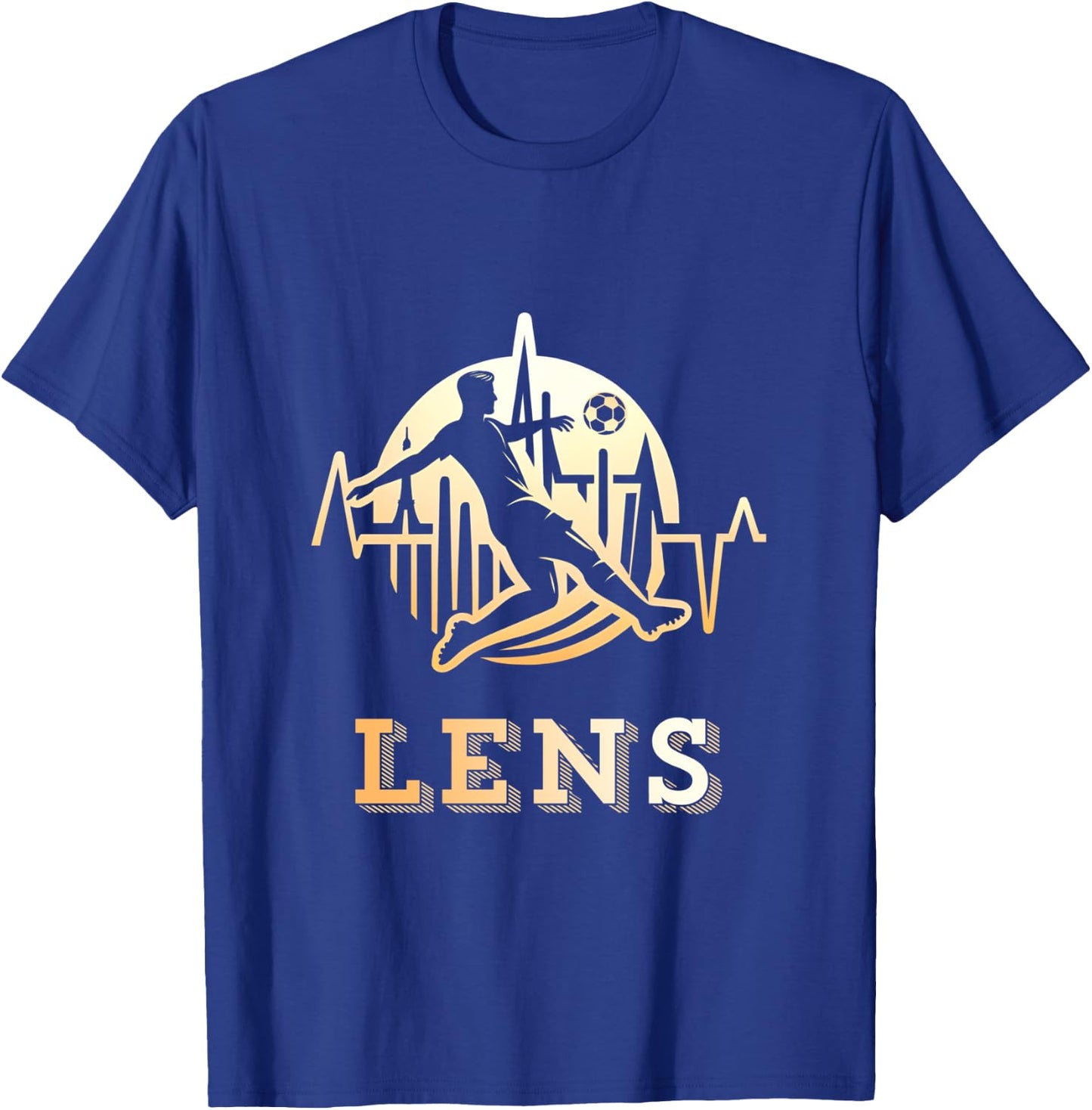 Lensois Football Lens Supporter Gift, Black, S T-Shirt - T-Shirt | Royal