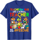 Dinosaurs Teachersaurus Like A Normal Teacher Back to School T-Shirt - T-Shirt | Royal