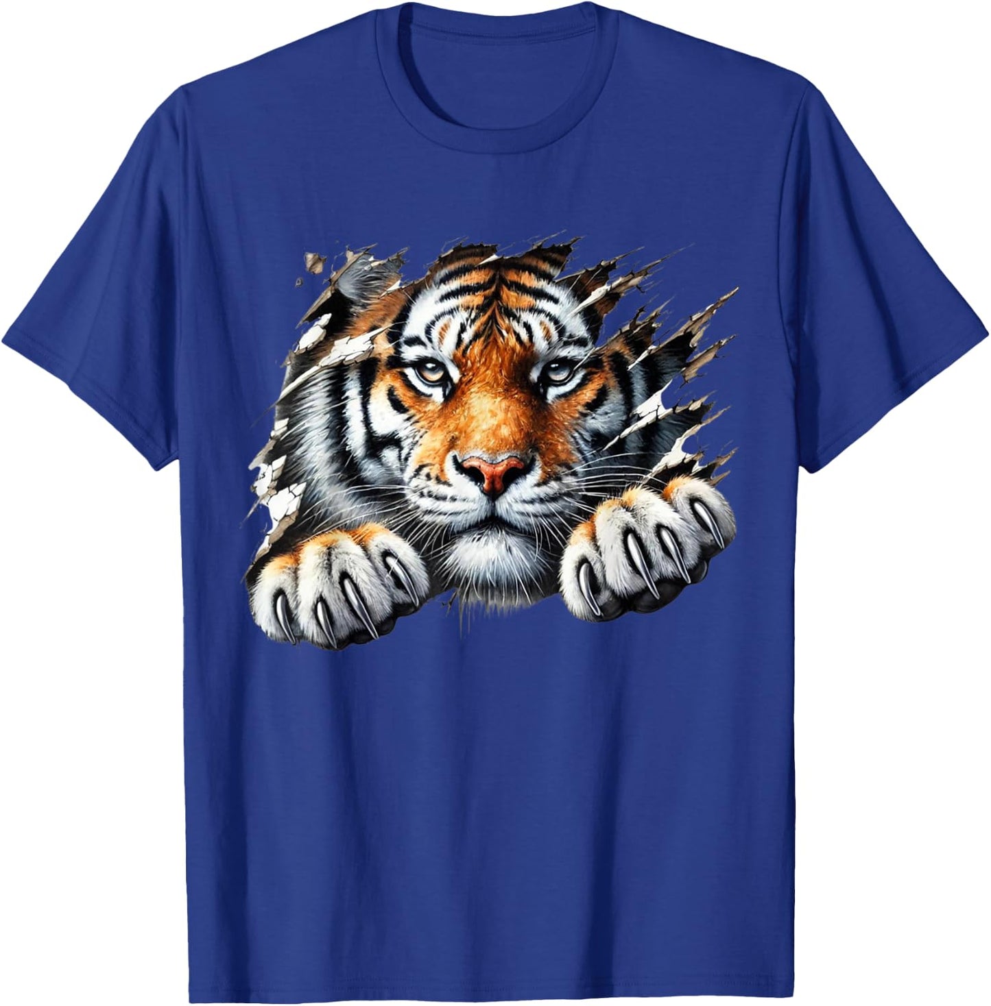 Retro Spirit Tiger Face Shirt Design Football Tiger Fan T-Shirt - T-Shirt | Royal