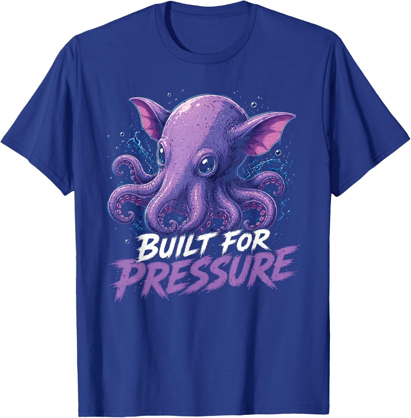 Built for Pressure Dumbo Octopus Deep Sea Graphic T-Shirt - T-Shirt | Royal
