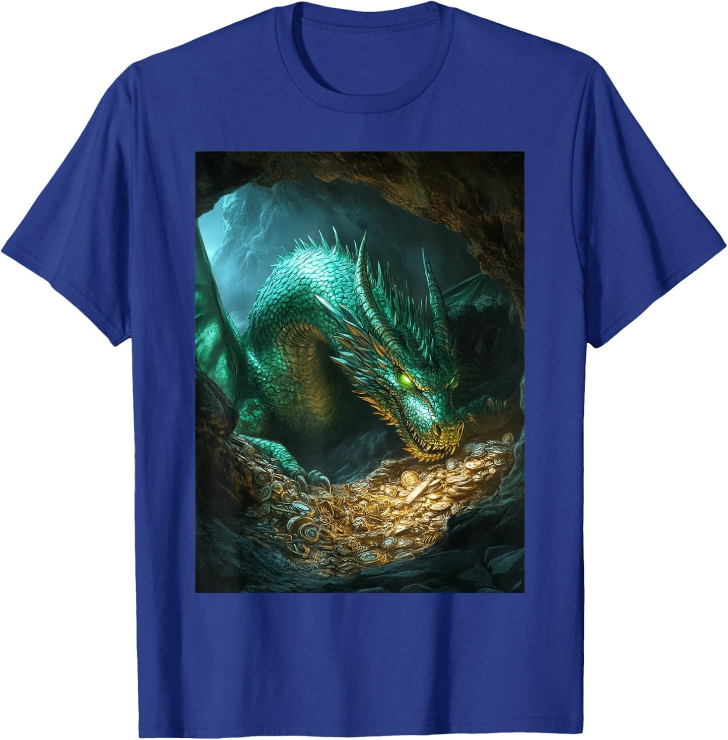 Majestic Green Hoard Dragon Guardian T-Shirt - T-Shirt | Royal