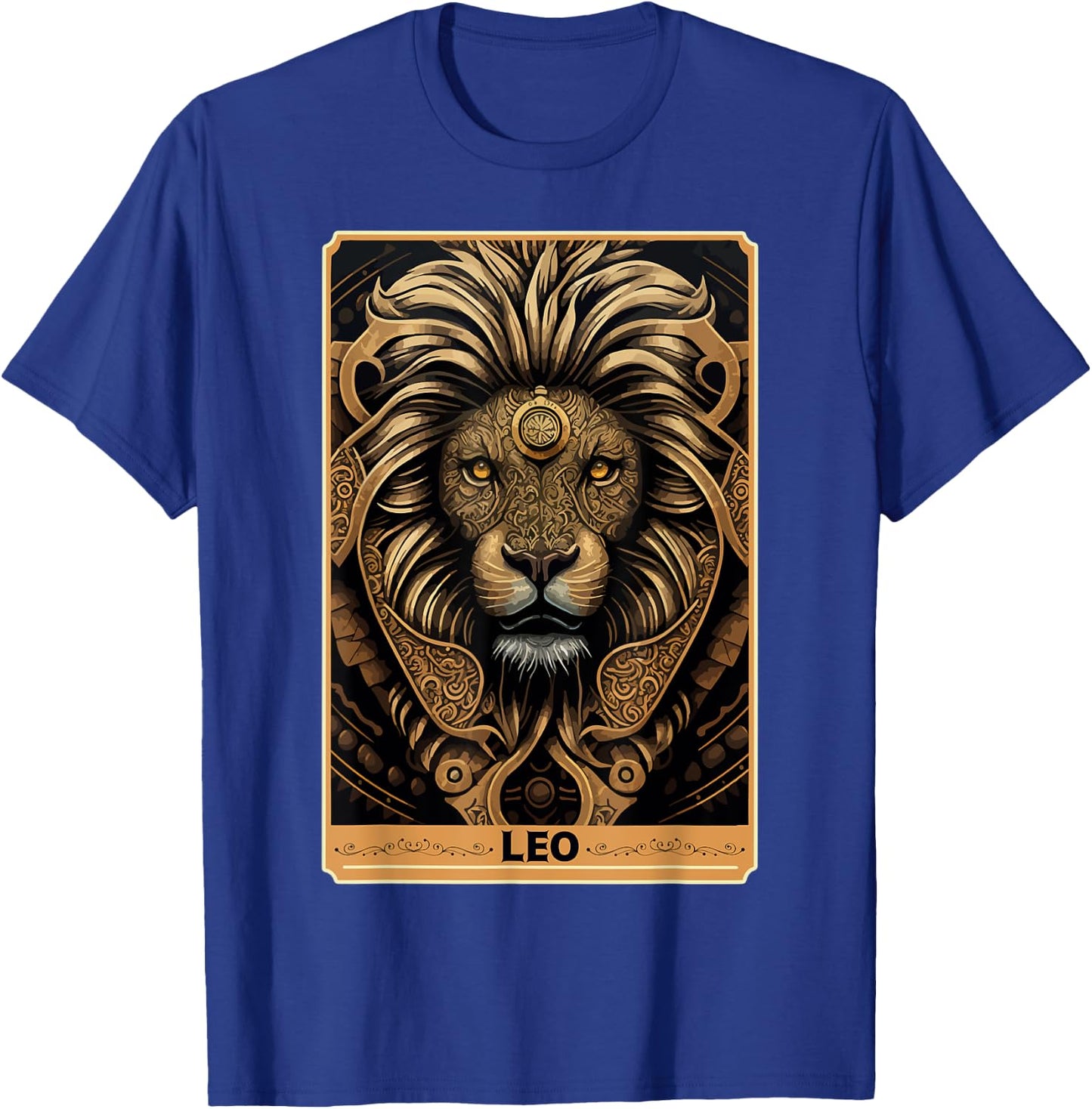 Leo Astrology Sign Lion Zodiac Tarot Card Occult Witch T-Shirt - T-Shirt | Royal