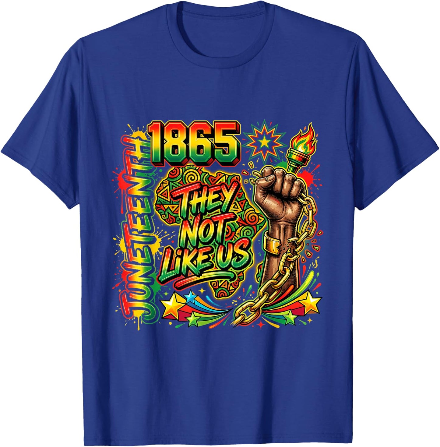 Freedom Day 1865 Black Excellence History Melanin Pride T-Shirt - T-Shirt | Royal