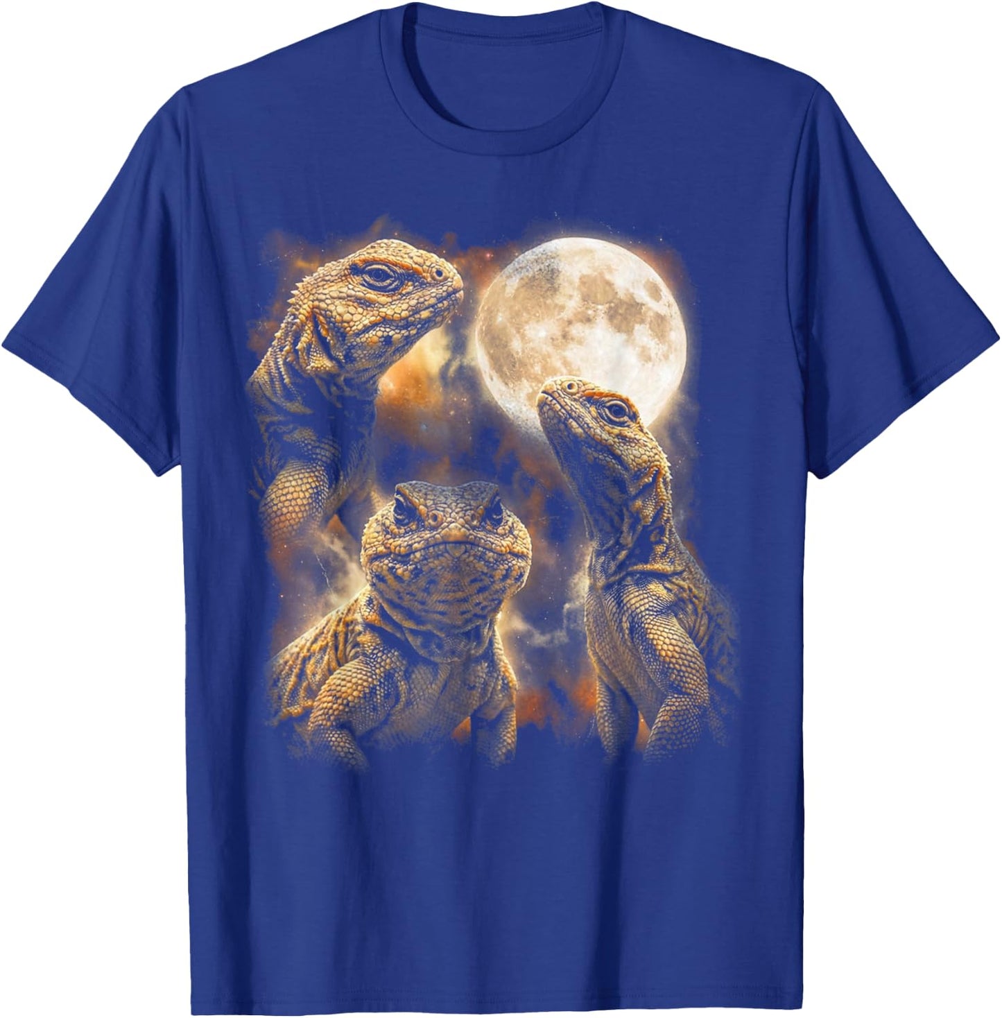 Funny Three Uromastyx Moon Tailed Lizard Vintage 90s Graphic T-Shirt - T-Shirt | Royal