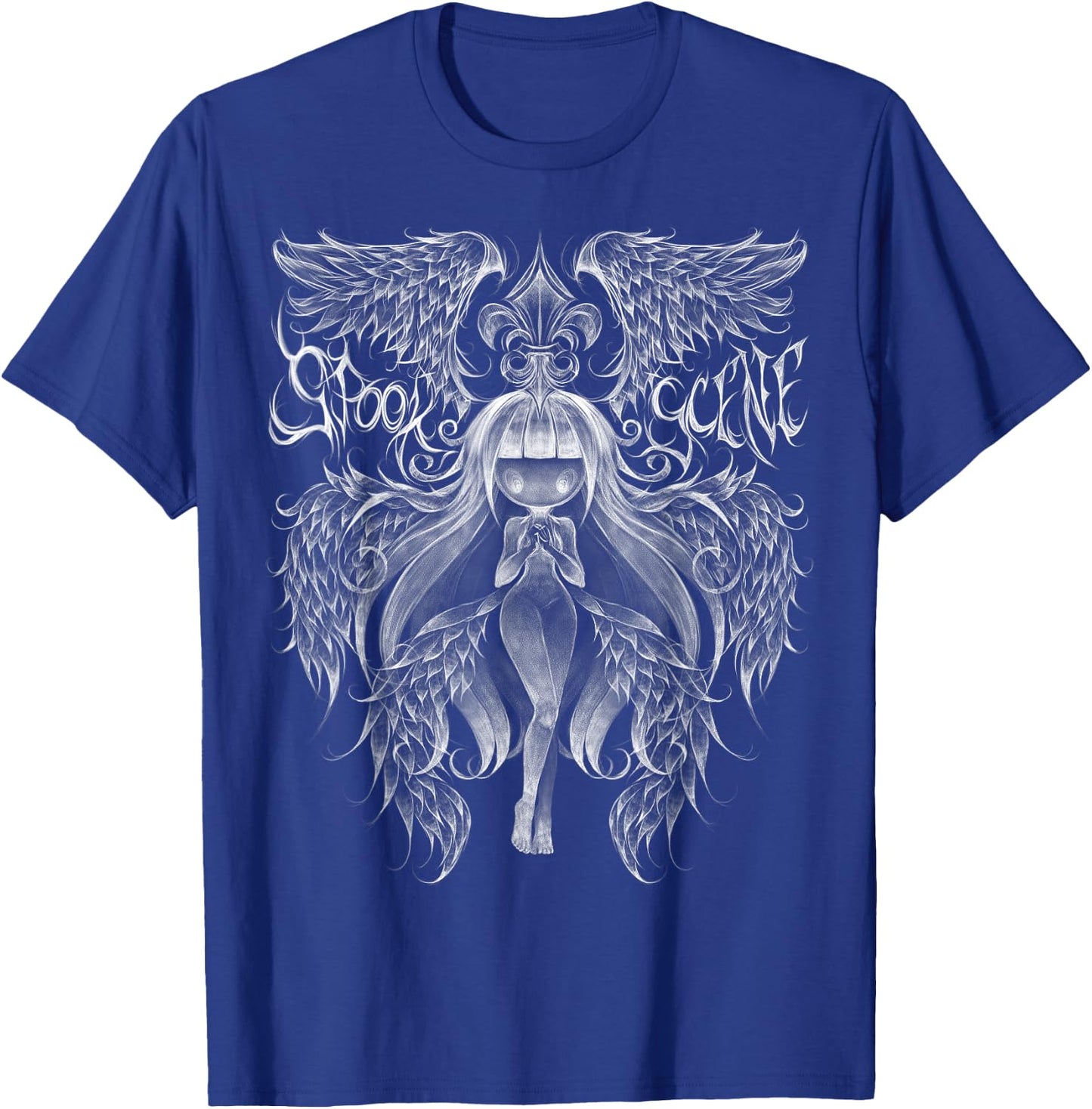 Spookscene Gothic Fleur De Lis Seraph Celestial Angel T-Shirt - T-Shirt | Royal