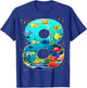 8th Birthday Party 8 Year Old Sea Fish Aquarium Birthday Boy T-Shirt - T-Shirt | Royal