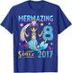 Mermaid Birthday Shirt 8 Years Old Mermaid 8th Birthday Girl T-Shirt - T-Shirt | Royal