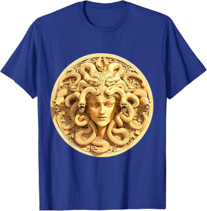 Medusahead Greek Mythology Ancient Snake Hair T-Shirt - T-Shirt | Royal