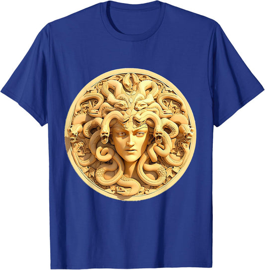Medusahead Greek Mythology Ancient Snake Hair T-Shirt - T-Shirt | Royal