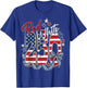 Red White Blue 250 Anniversary Women Fourth of July USA T-Shirt - T-Shirt | Royal