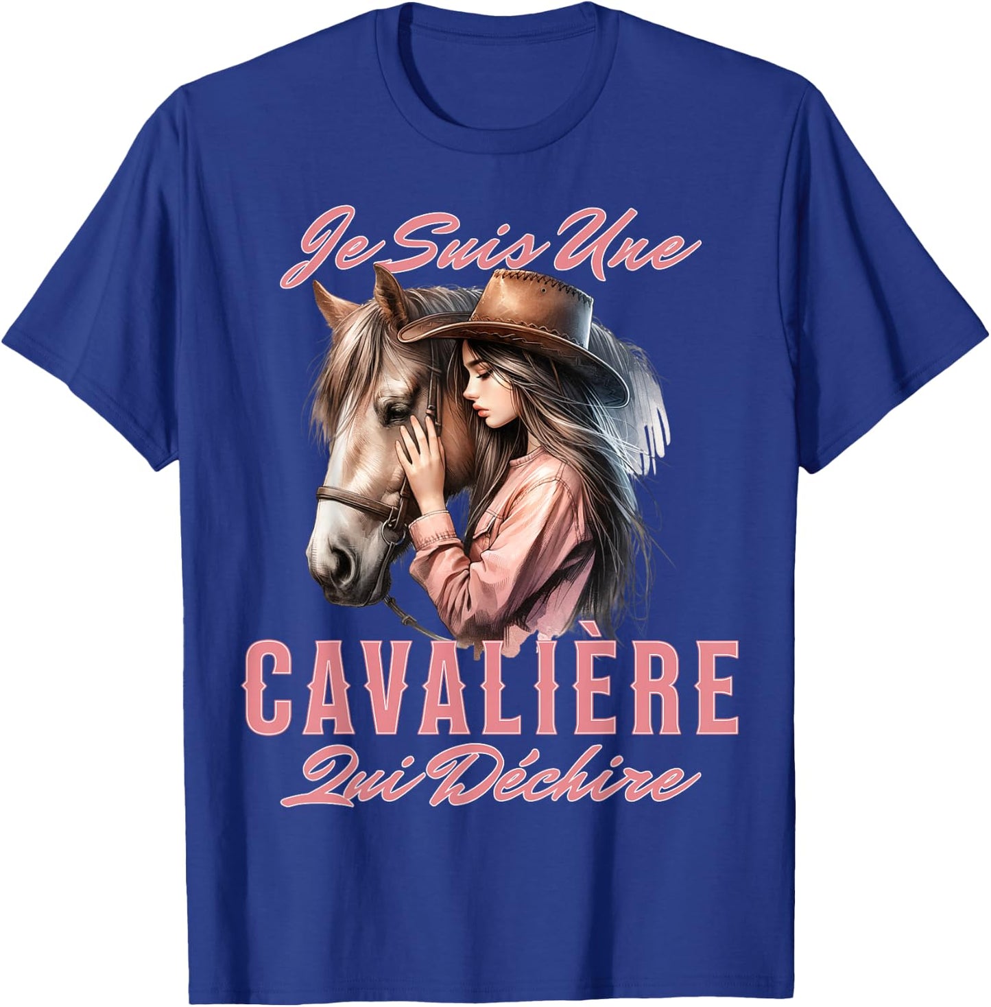 Girl Riding Horse Je Suis Une Rider Qui Déchire , Black, S T-Shirt - T-Shirt | Royal