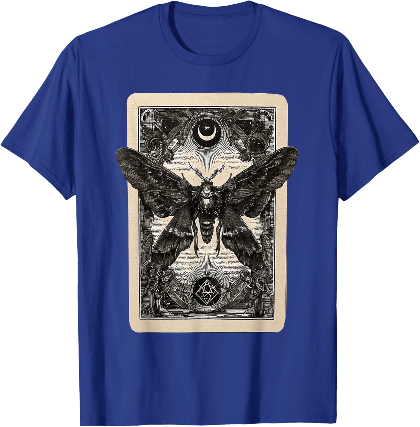 Death Head Moth All Seeing Eye Croissant de Lune Occulte T-Shirt - T-Shirt | Royal