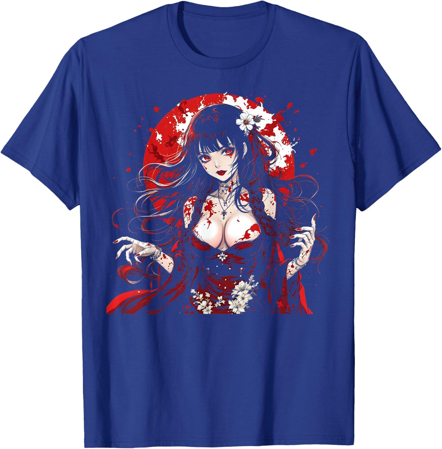Horror Anime Manga I Gothic Outfit I Japanese Chibi Girl T-Shirt - T-Shirt | Royal