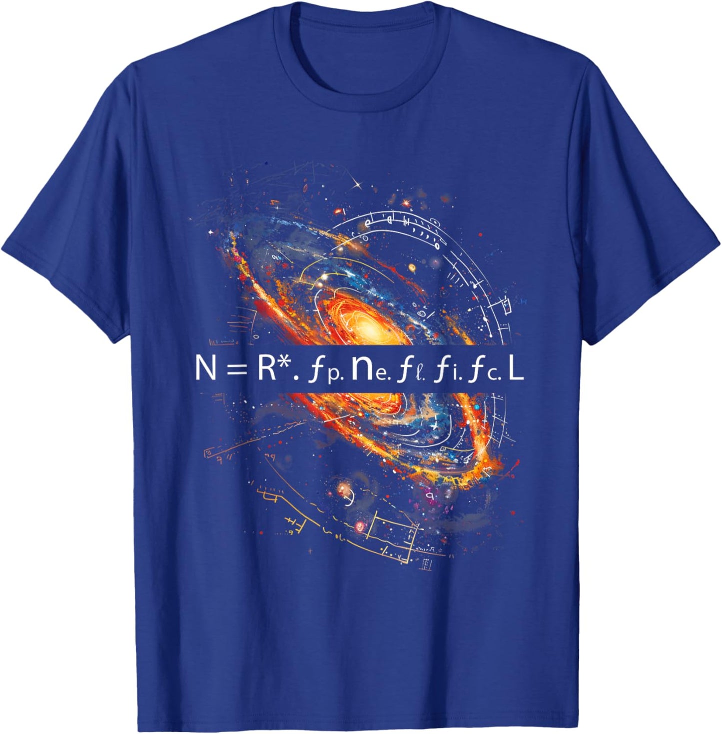 Drake Equation Estimation of Alien Civilizations T-Shirt - T-Shirt | Royal