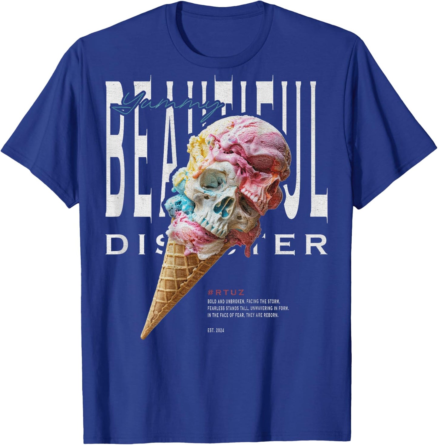 Urban Hip Hop Y2K Vintage Retro Backprint Streetwear Ice T-Shirt - T-Shirt | Royal