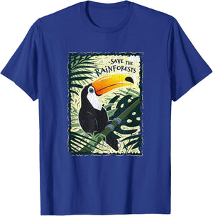 Toucan Vintage Shirt - Save the Rainforests T-Shirt - T-Shirt | Royal
