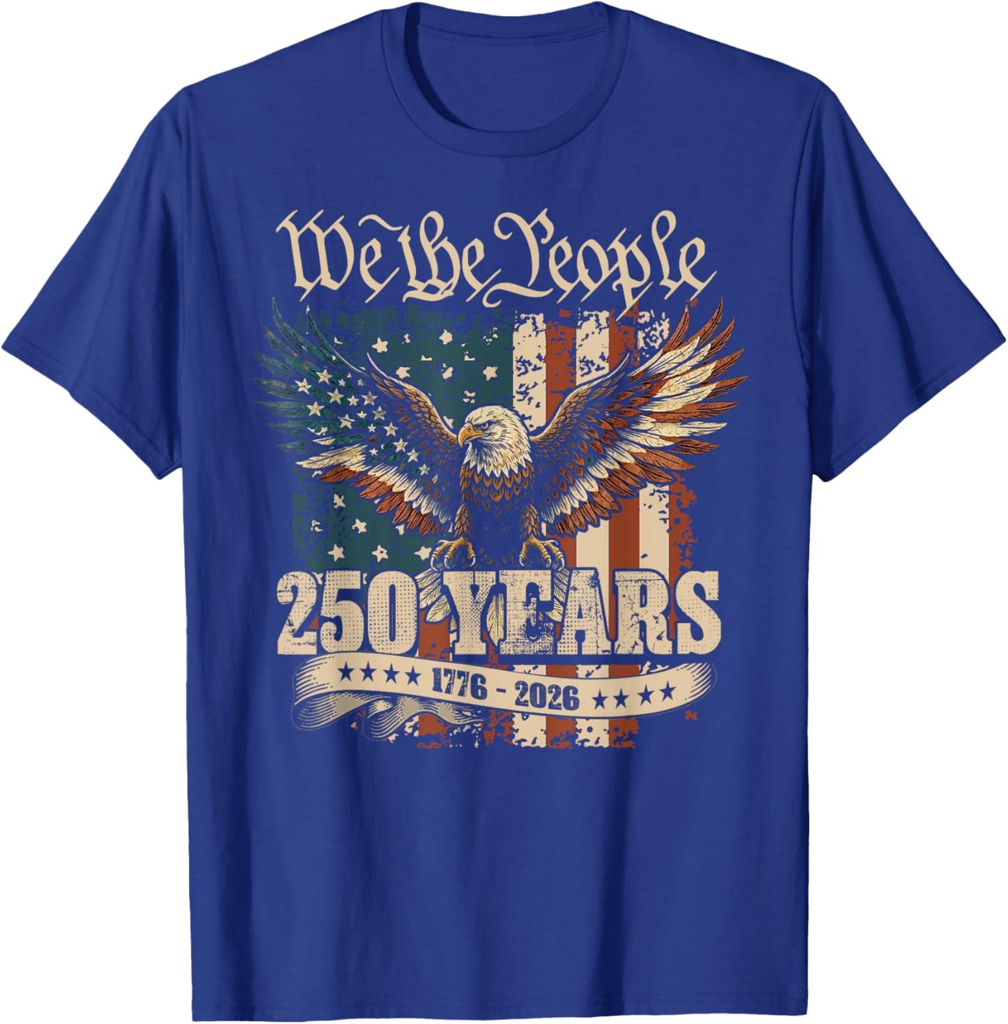America USA 250 Years Birthday 250th Anniversary 4th of July T-Shirt - T-Shirt | Royal