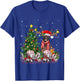 Bull Mastiff Dog Christmas Tree Lights Santa Pajamas Xmas T-Shirt - T-Shirt | Royal