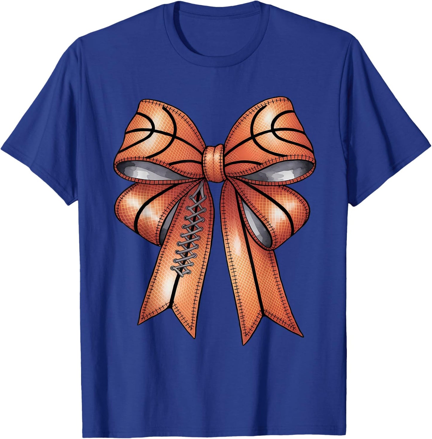 Basketball Coquette Bow Cute Basketball Player T-Shirt - T-Shirt | Royal