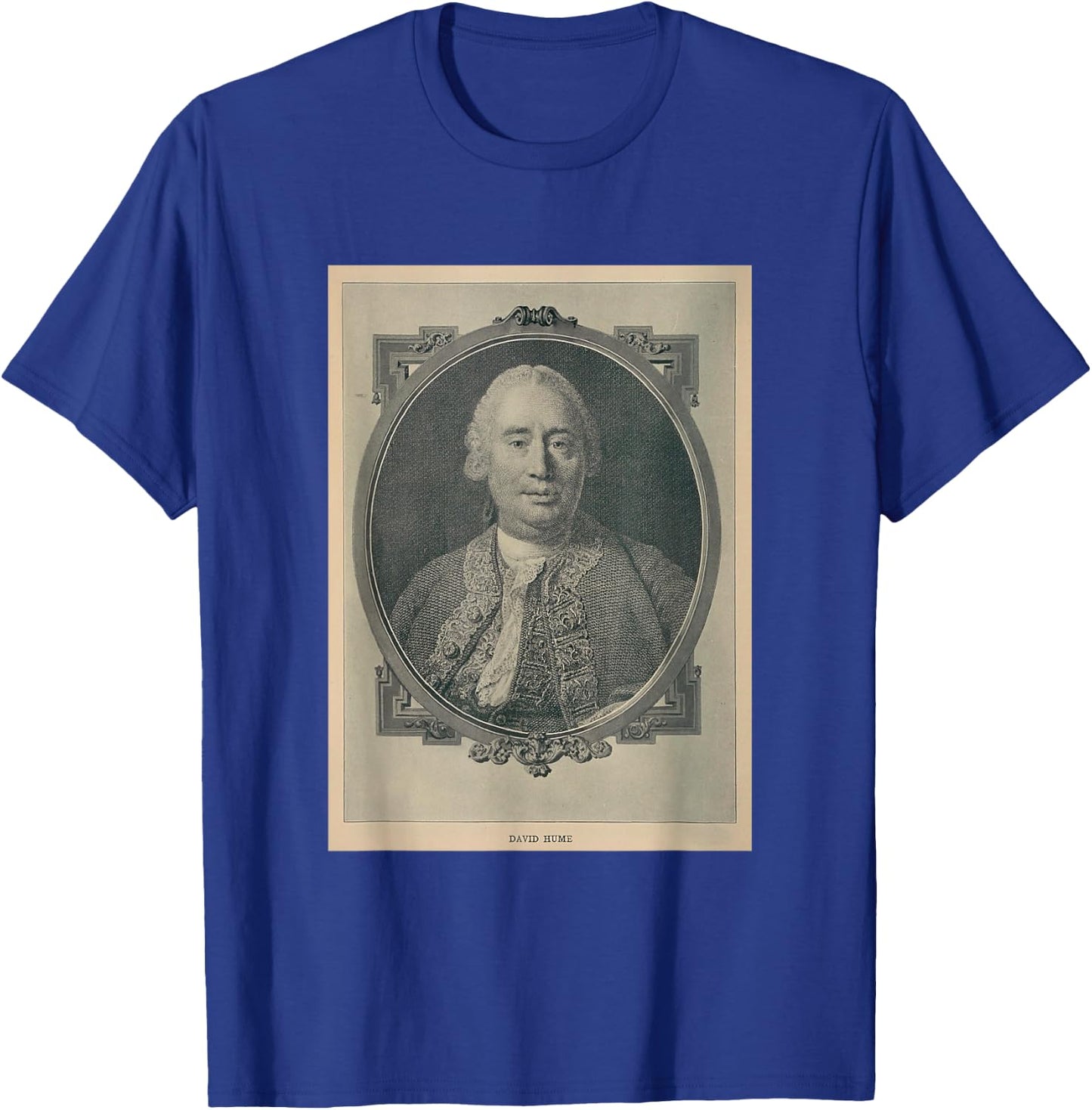 Old David Hume Illustrative Portrait T-Shirt - T-Shirt | Royal