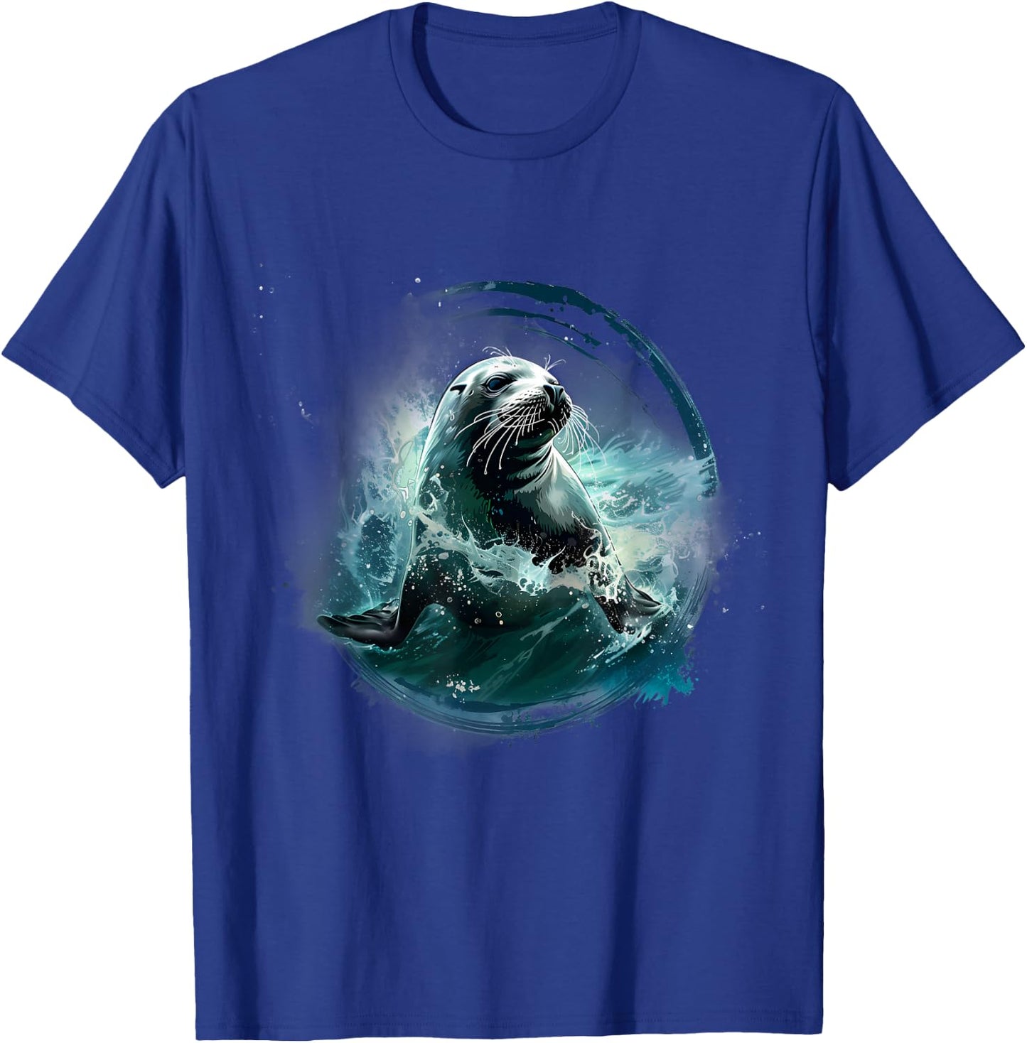 Seal Sea Ocean Animal Artwork Ocean Sea Seal Marine Mammal T-Shirt - T-Shirt | Royal