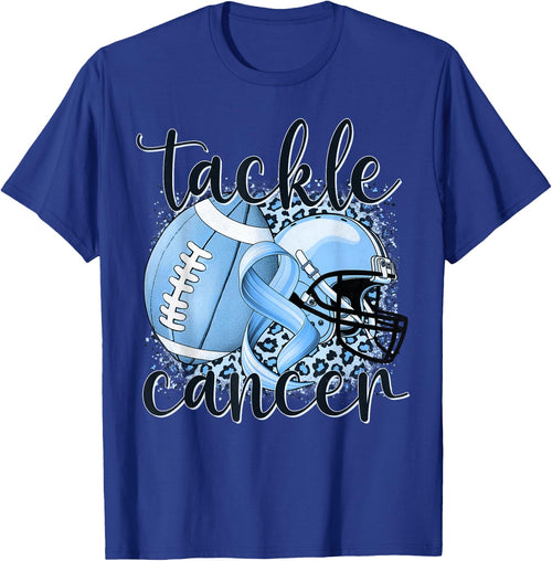 Tackle Prostate Cancer Football Lover Warrior Blue Ribbon