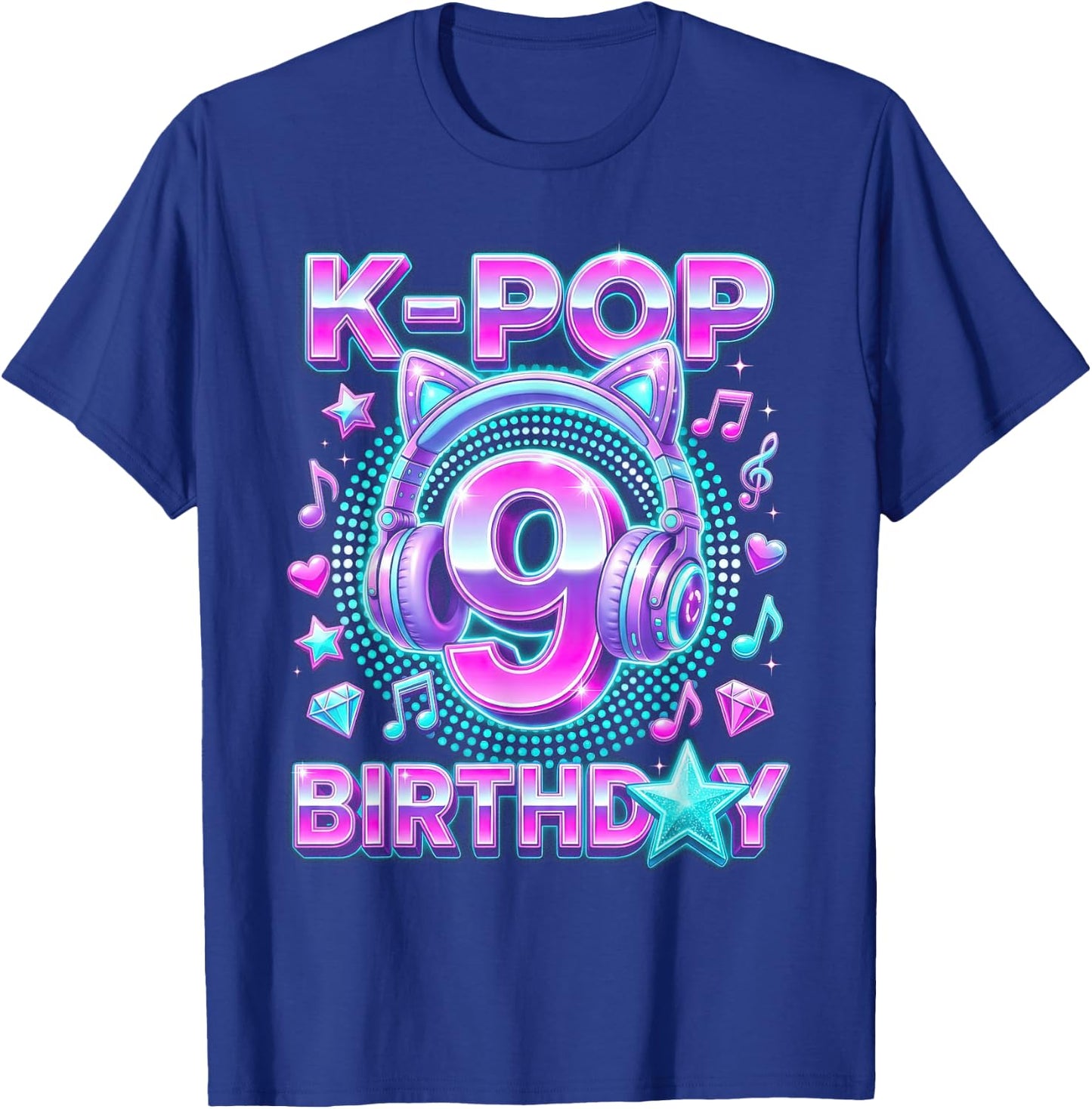 K-Pop 9. Geburtstag Mädchen 9 Jahre alt koreanische Musik T-Shirt - T-Shirt | Royal