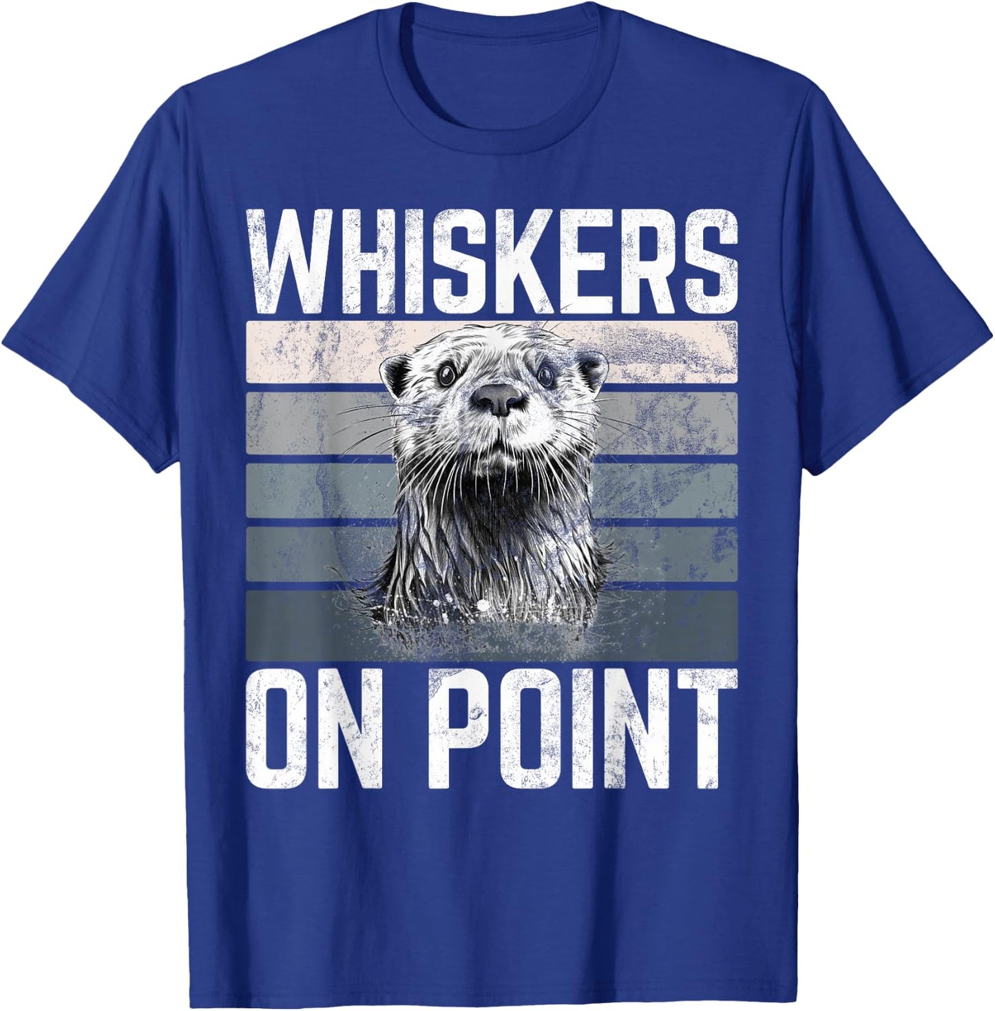 Whiskers on Point Otter T-Shirt - T-Shirt | Royal