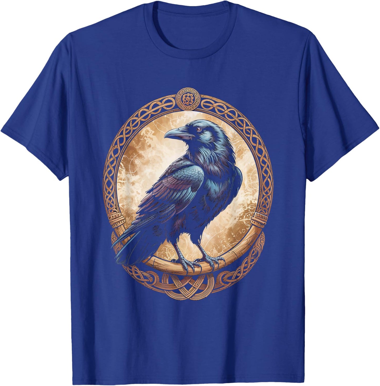 Golden Odin's Raven Northman Valhalla Norse Mythology T-Shirt - T-Shirt | Royal