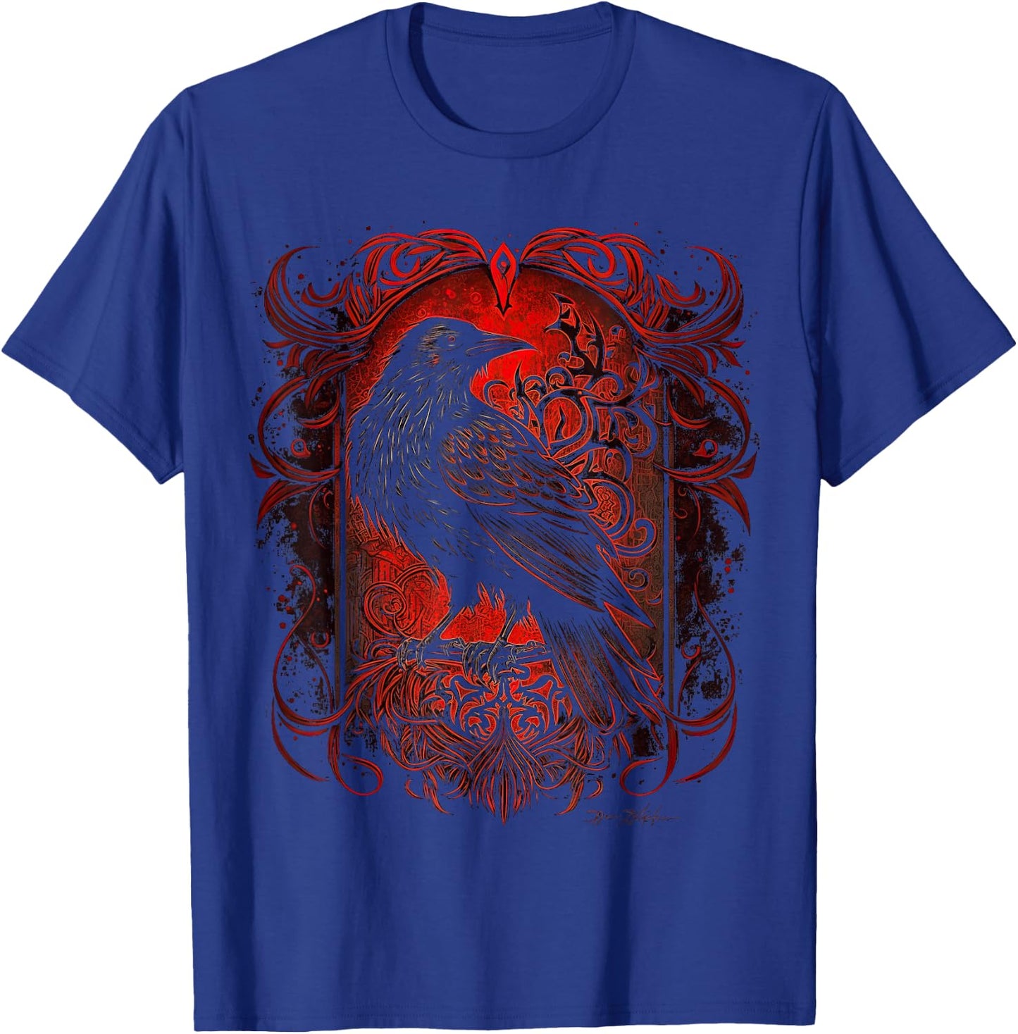 Odin's Raven Viking Norse Runes Nordmann Mythology T-Shirt - T-Shirt | Royal