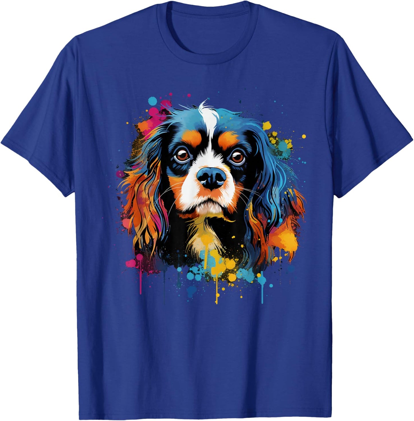 Bunte Cavalier King Charles Spaniel Hund T-Shirt - T-Shirt | Royal