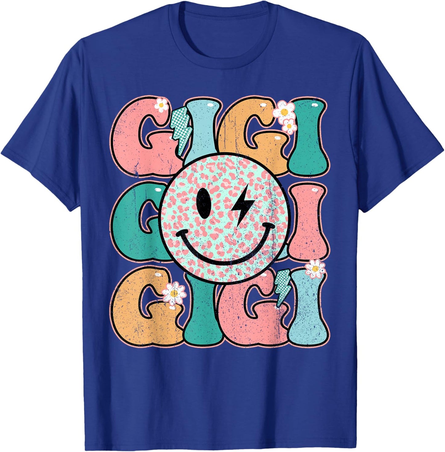 Groovy Gigi Leopard Lightning-Bolt Grandma Life Mother's Day T-Shirt - T-Shirt | Royal