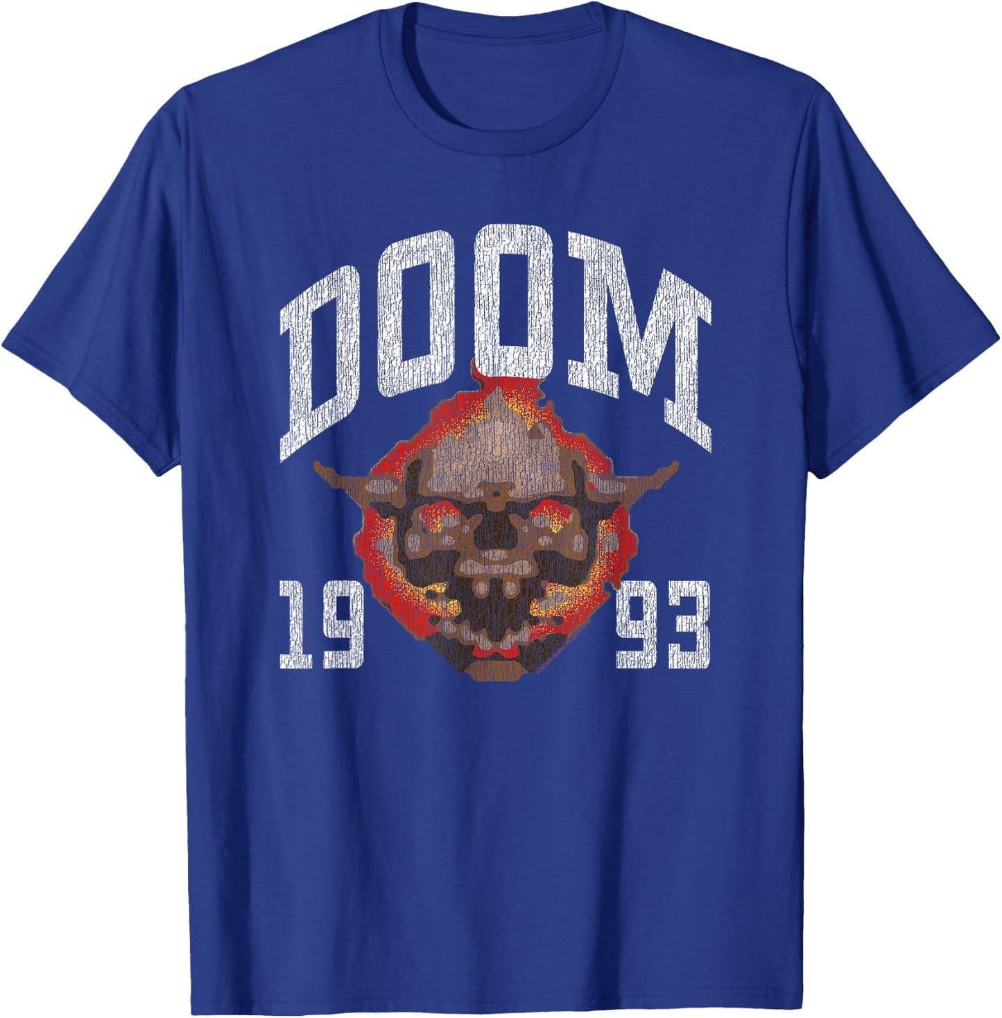 Ripple Junction x DOOM 1993 Lost Soul Pixelated Skull , black T-Shirt - T-Shirt | Royal