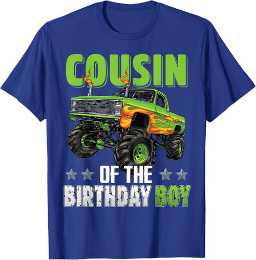 Cousin of Birthday Boy Monster Truck Car Family Matching