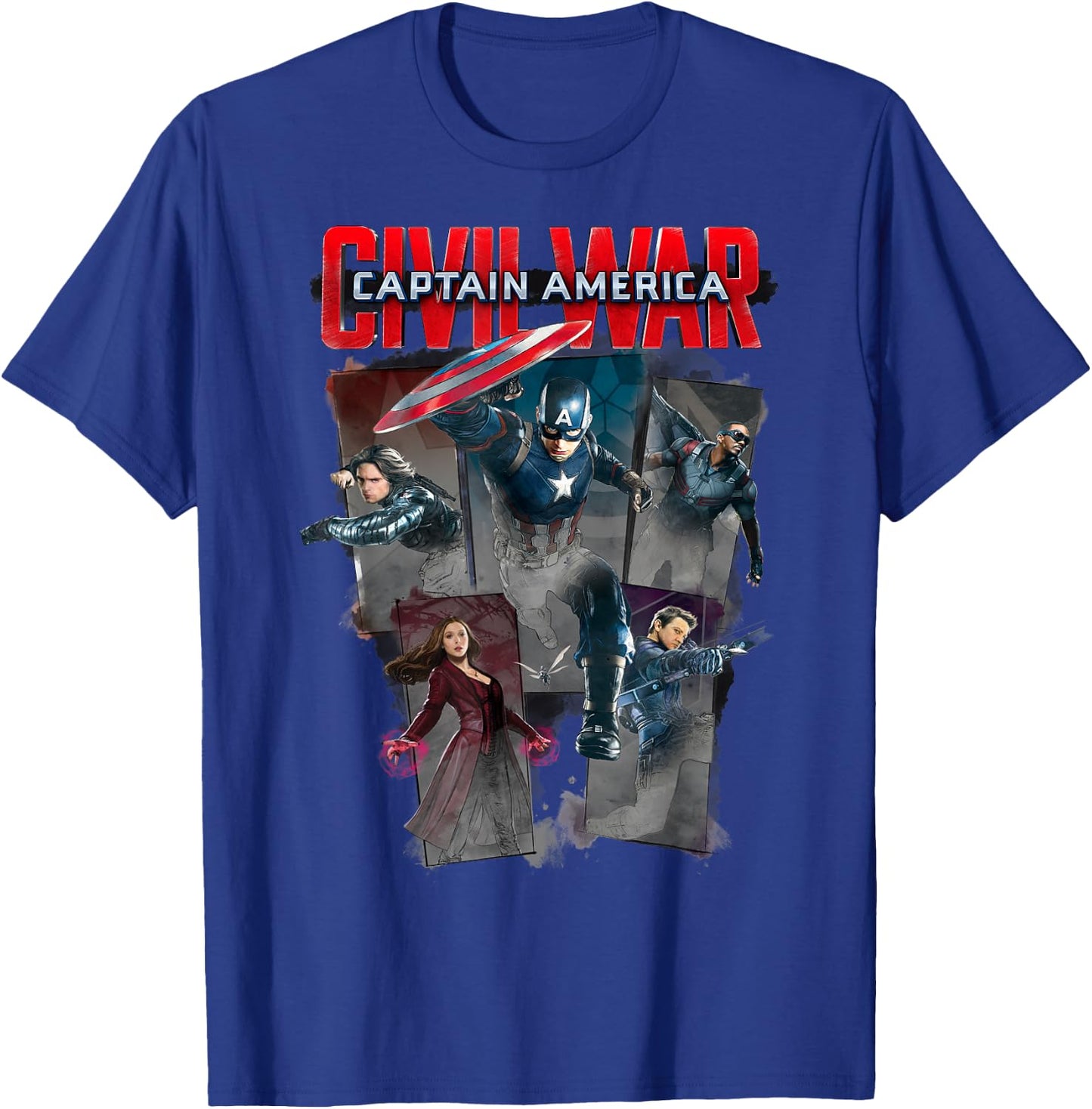 Marvel Captain America Civil War Group Shot T-Shirt - T-Shirt | Royal