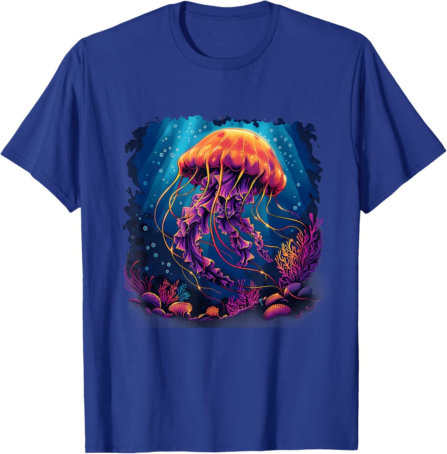 Jellyfish Artwork Motif Marine Mammal Sea Ocean Jellyfish T-Shirt - T-Shirt | Royal