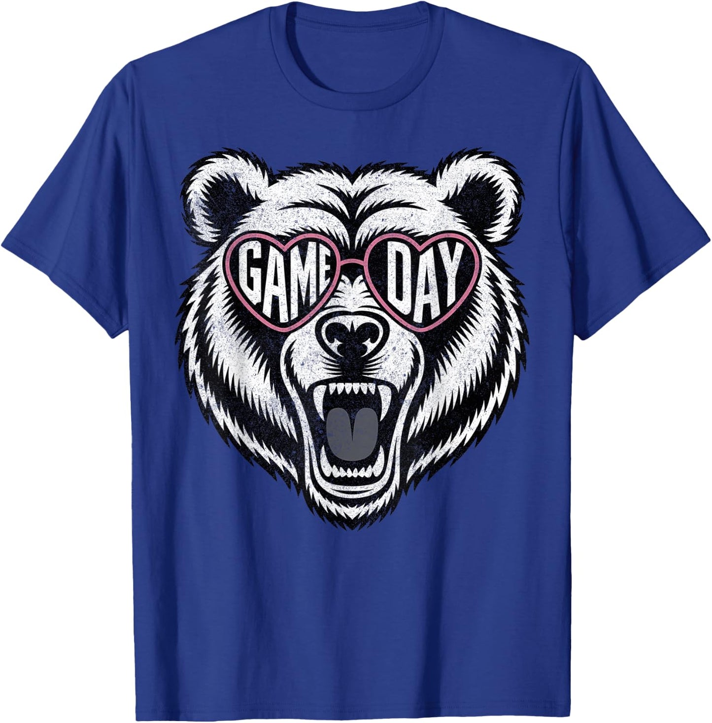 Bear Wearing Sunglasses Game Day T-Shirt - T-Shirt | Royal