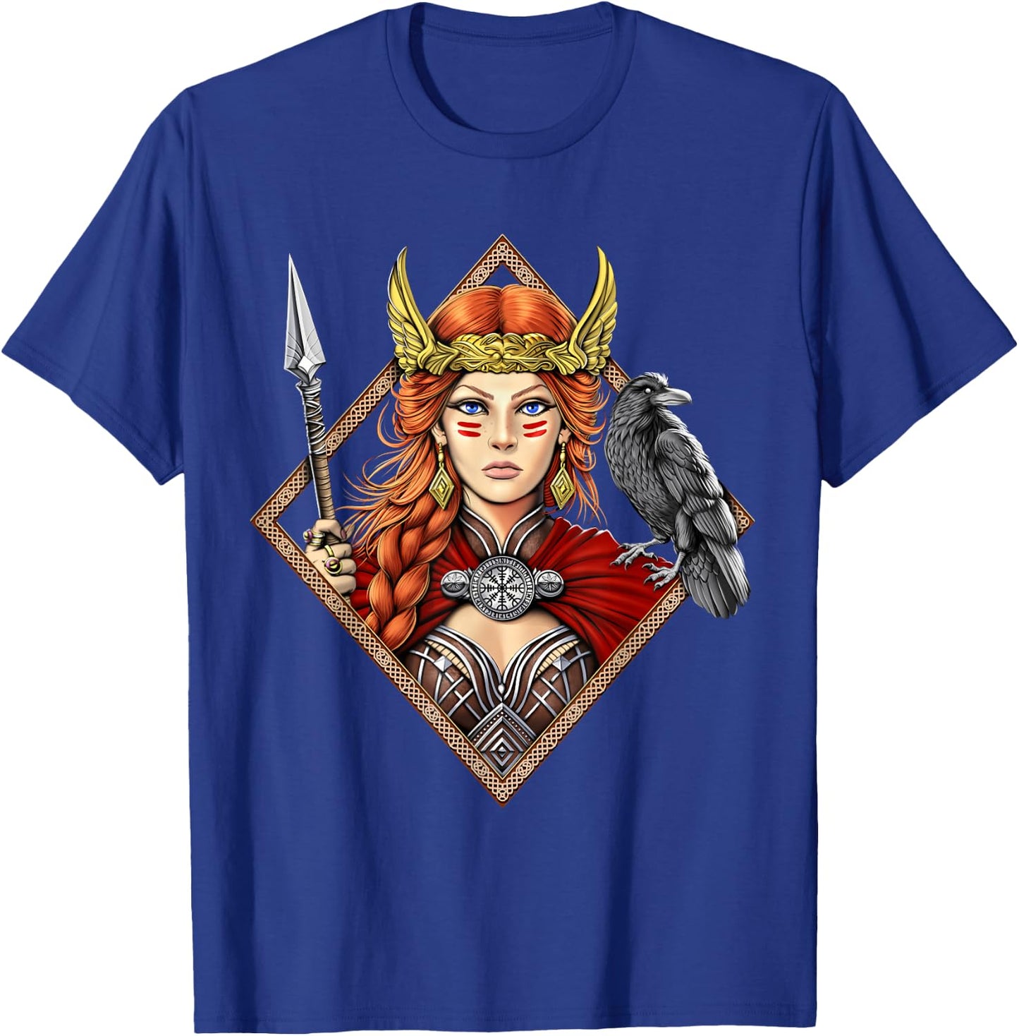 Freya Norse Mythology Goddess Viking Warrior Pagan T-Shirt - T-Shirt | Royal