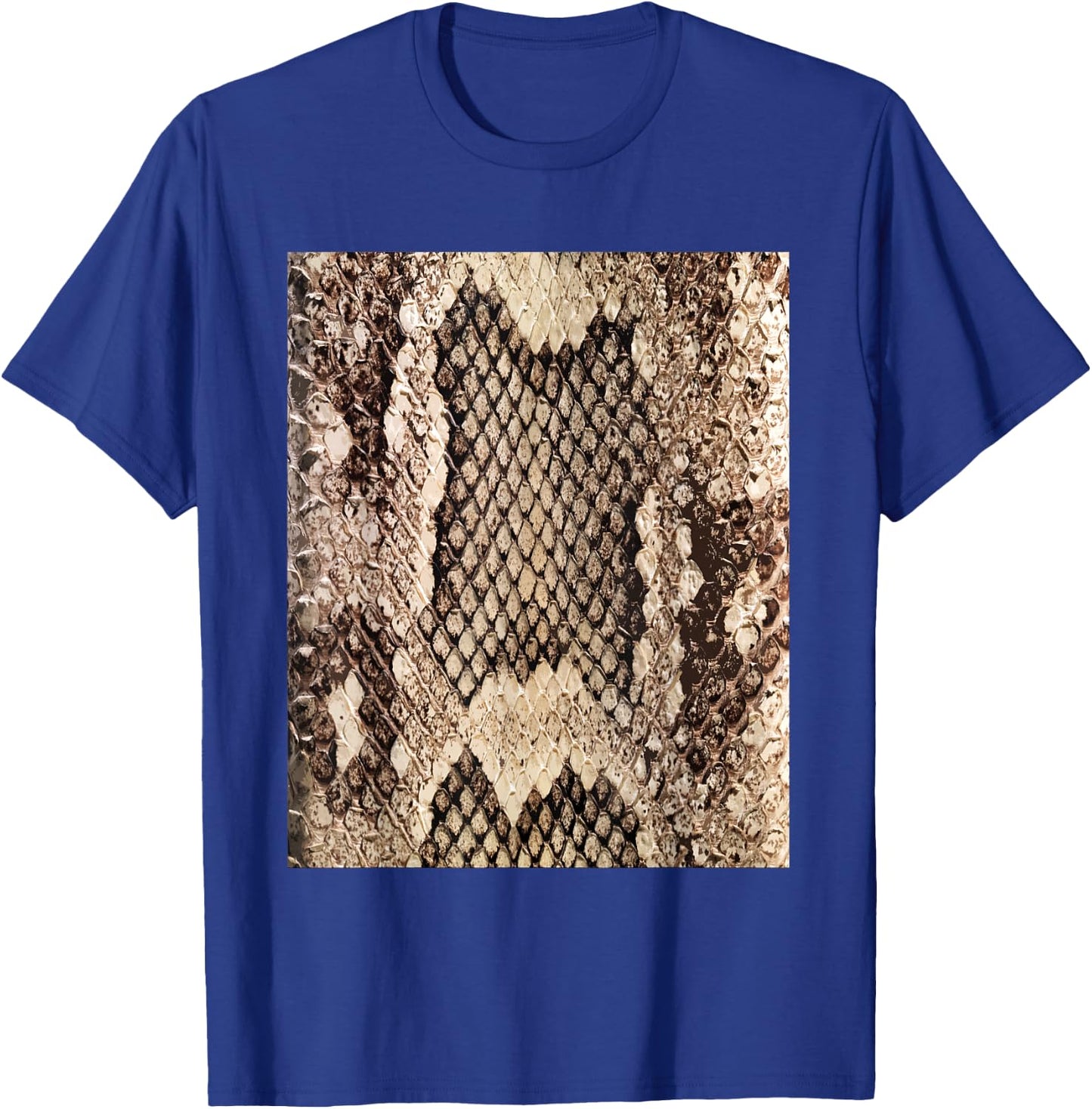 Snakeskin Print - Snake Reptile Animal Rattlesnake T-Shirt - T-Shirt | Royal
