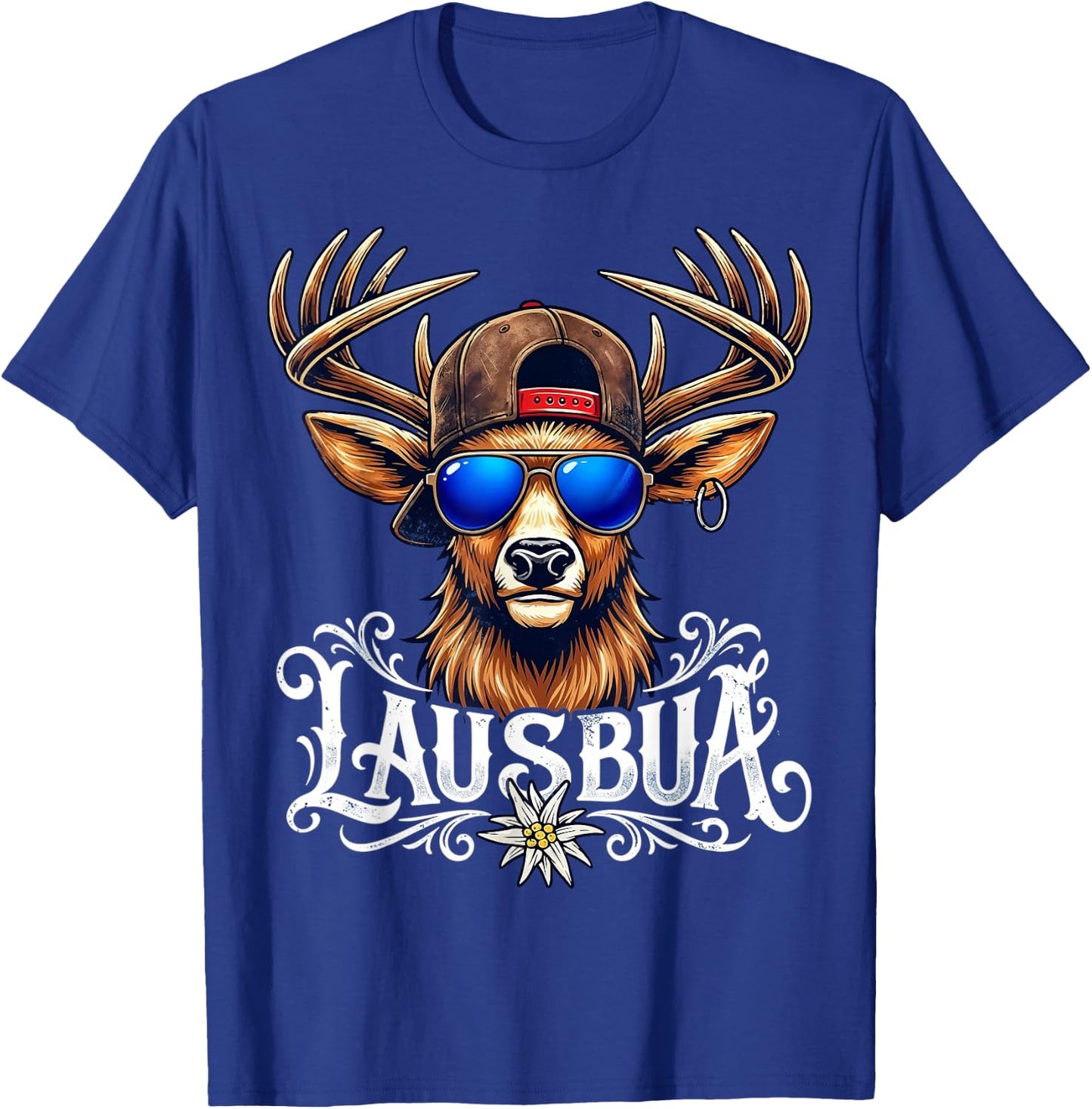Trachten Kinder Trachtenshirt Herren Jungen Lausbua T-Shirt - T-Shirt | Royal