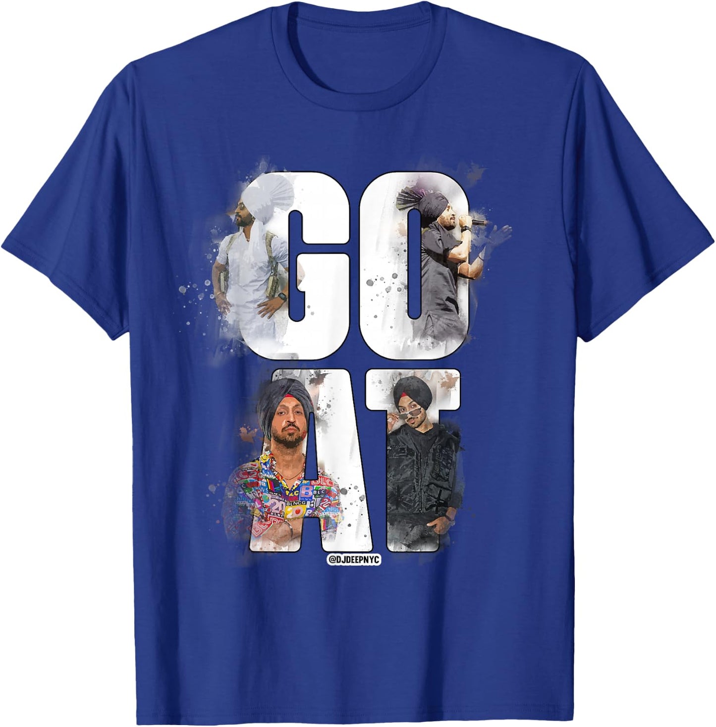 DILJIT DOSANJH | G.O.A.T. 2 | Punjabi Singer | Desi Apparel T-Shirt - T-Shirt | Royal