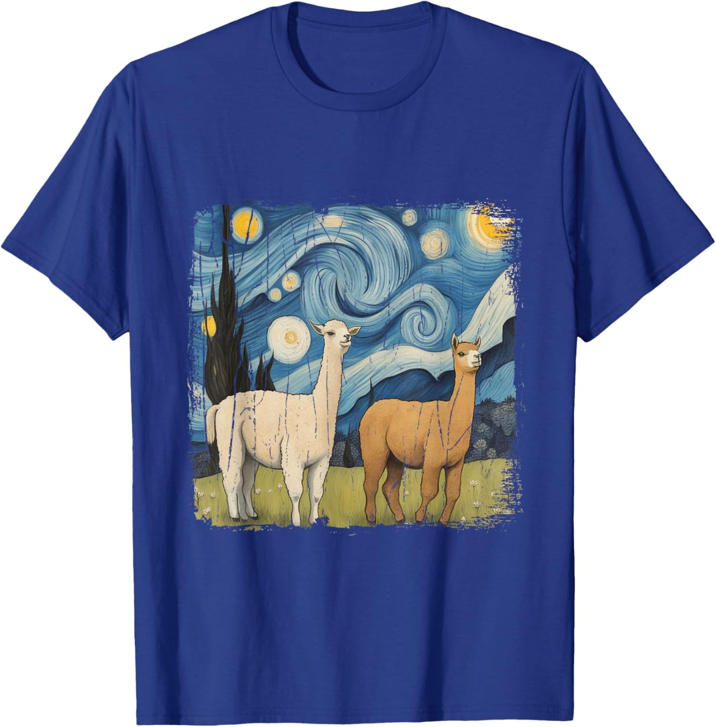 Cotopaxi Illustration Starry Night Llama National Park Souvenir , Black, S T-Shirt - T-Shirt | Royal