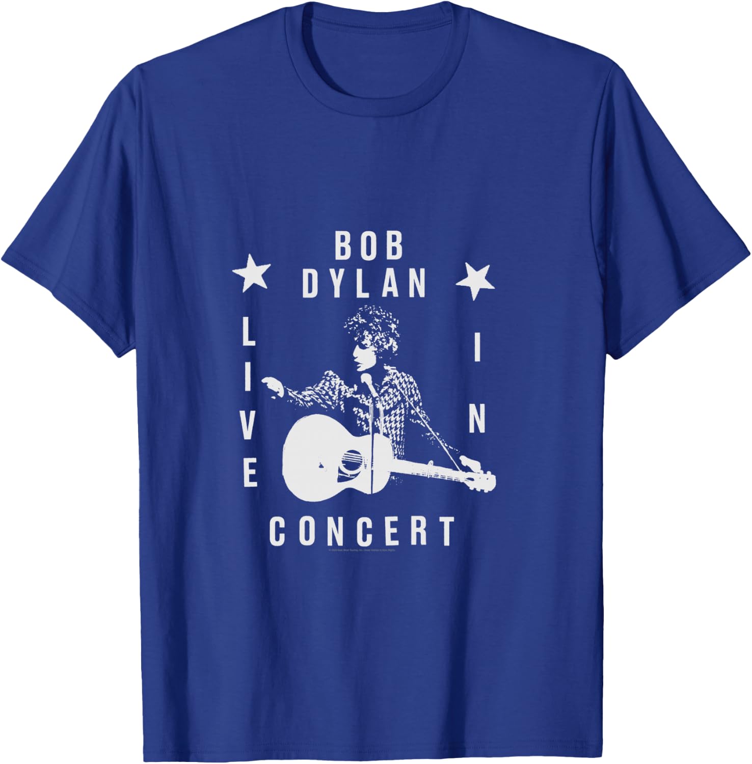 Bob Dylan Live In Concert , Black, S T-Shirt - T-Shirt | Royal