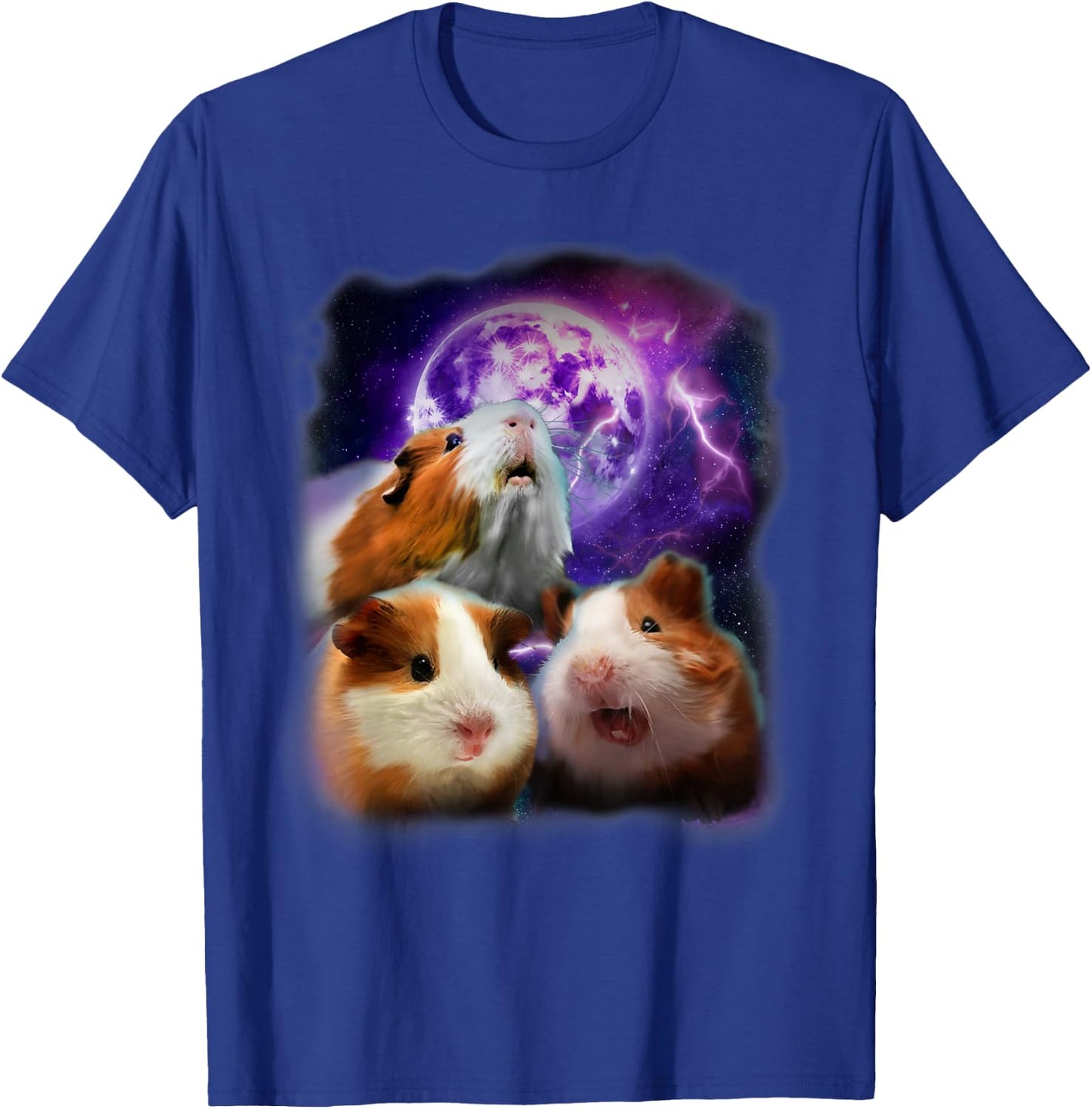 Guinea Pigs Howling at the Moon Shirt - Funny Guinea Pig T-Shirt - T-Shirt | Royal