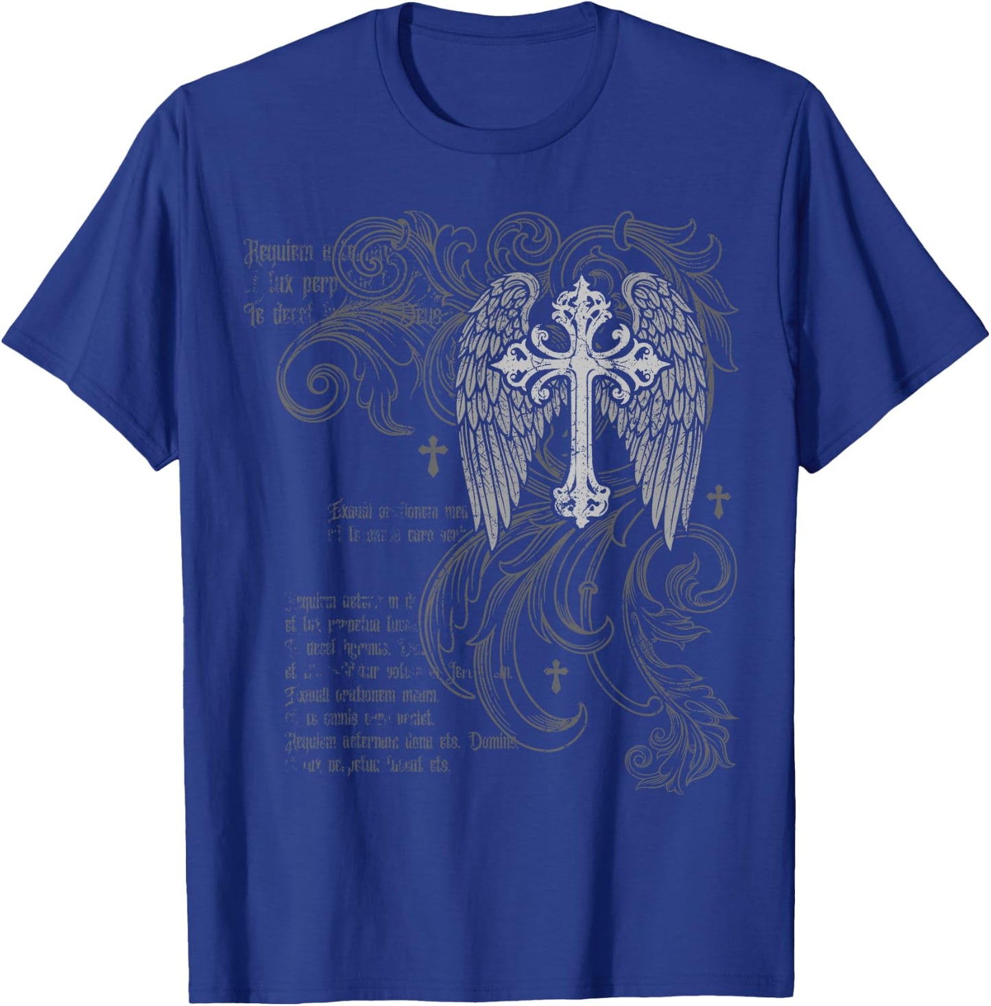 Y2k Grunge Cross Wings 2000s Vintage Goth Emo Harajuku T-Shirt - T-Shirt | Royal