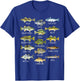 Fish Species Biology Types Of Freshwater Fish Fishing T-Shirt - T-Shirt | Royal