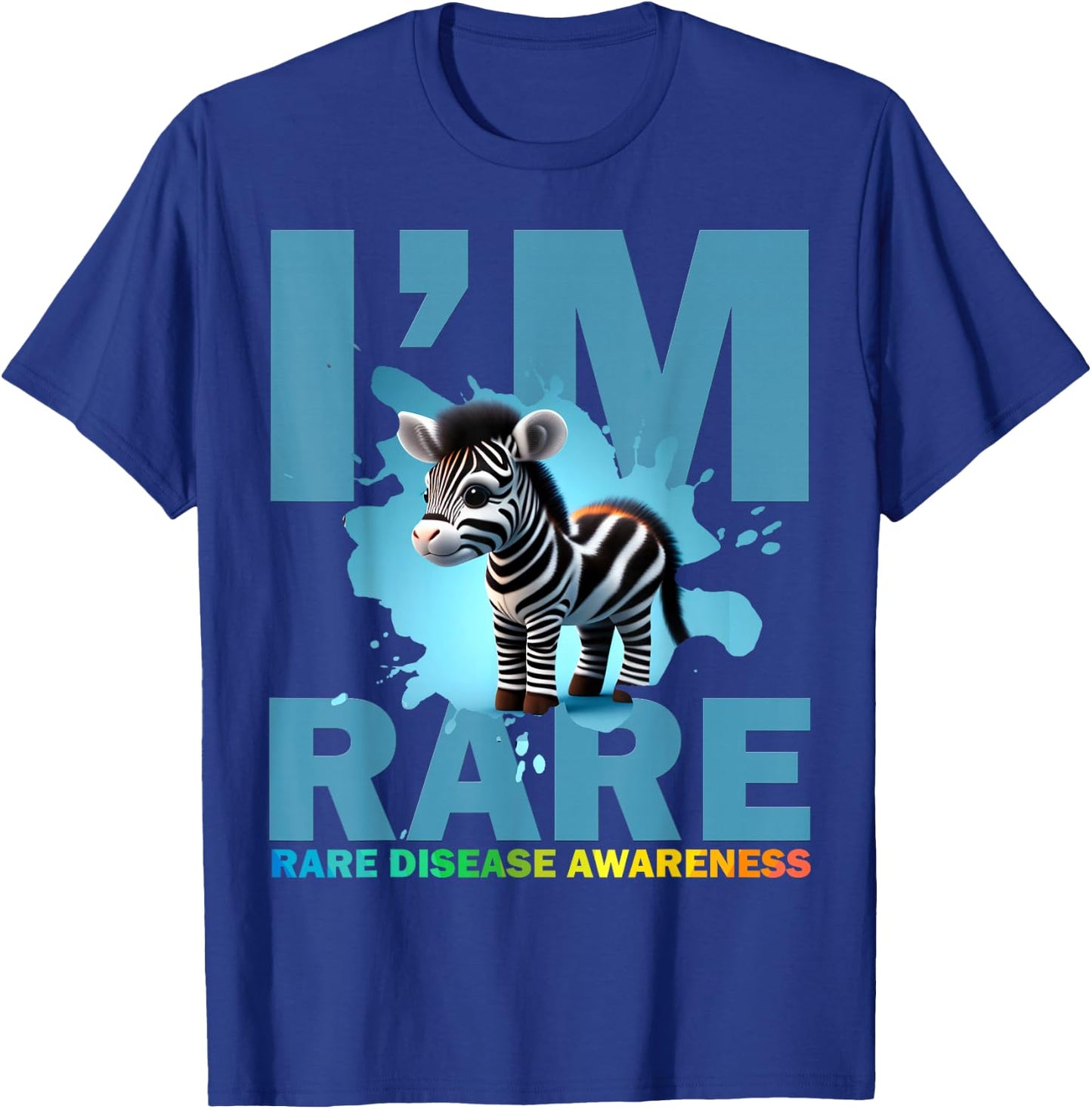 I'm Rare, cute zebra for Rare disease awareness T-Shirt - T-Shirt | Royal